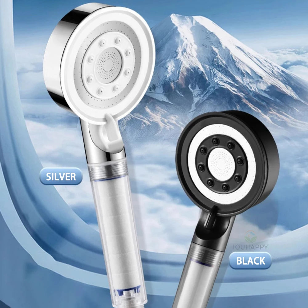 High Pressure Shower Head Set 5 Jet Modes Adjustable Shower Head with Filter Large Water Flow Spray Bathroom Accessories