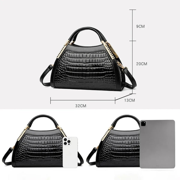 Chic Alligator Crossbody Handbag