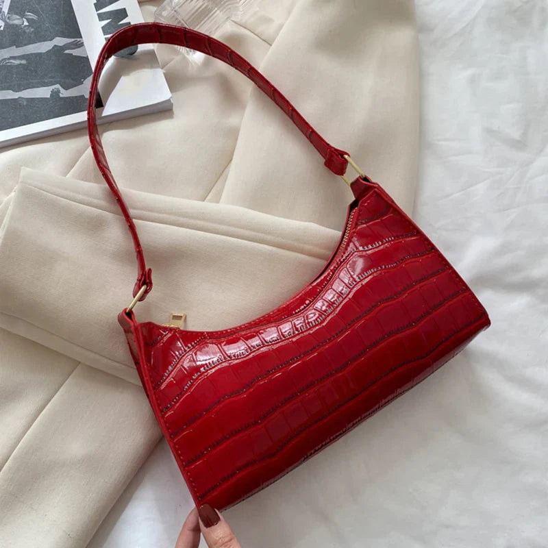Elegant Alligator Pattern Handbag