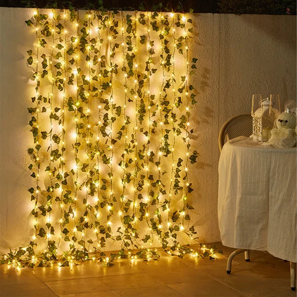 Enchanting Green Leaf Lights