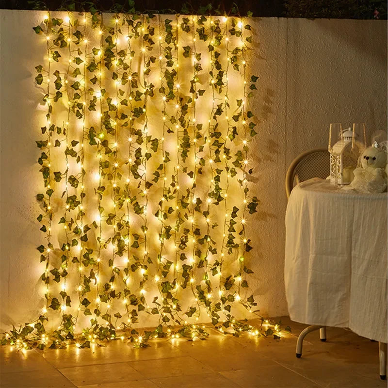 Enchanting Green Leaf Lights