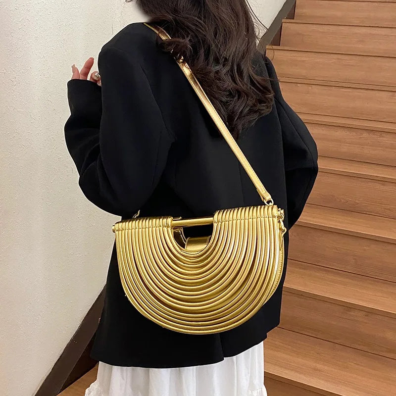 Luxurious Half Moon Clutch