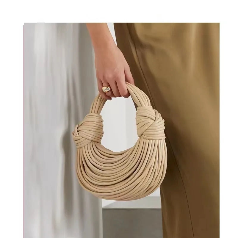 Gold Luxe Handwoven Hobo Bag