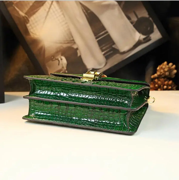 Elegant Crocodile Leather Handbag