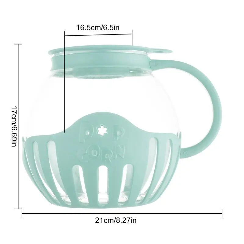 Microwave Popcorn Popper Popcorn Bucket Microwave Bowls Mini Machine Safe Borosilicate Glass Popcorn Maker