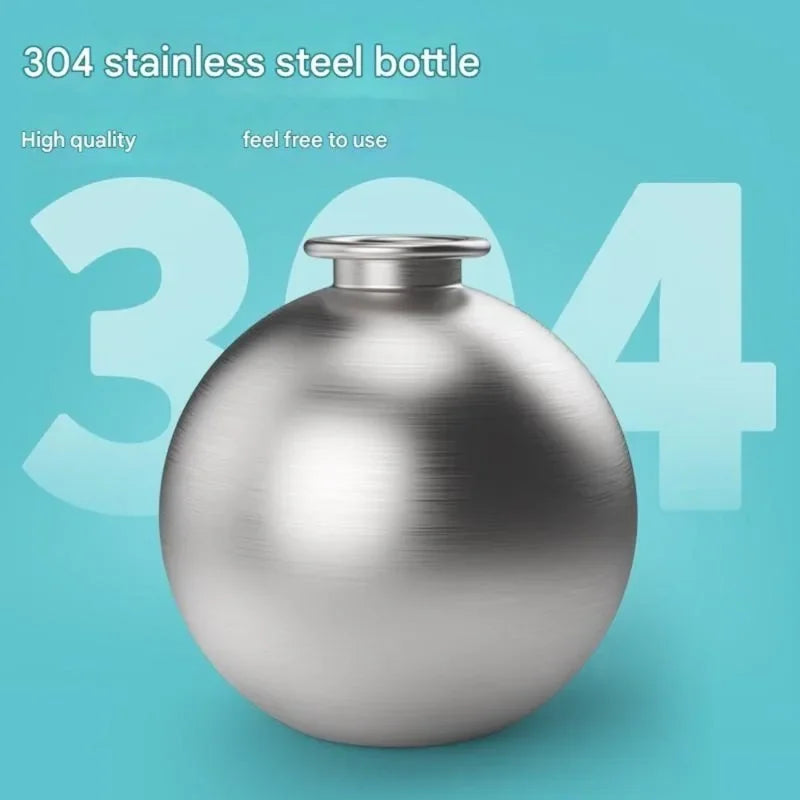 Stainless Steel Dog Water Bottle with Silicone Bowl Leak Proof Pet Drinking Bottle for Dogs Cats Walking Hiking Travel Use