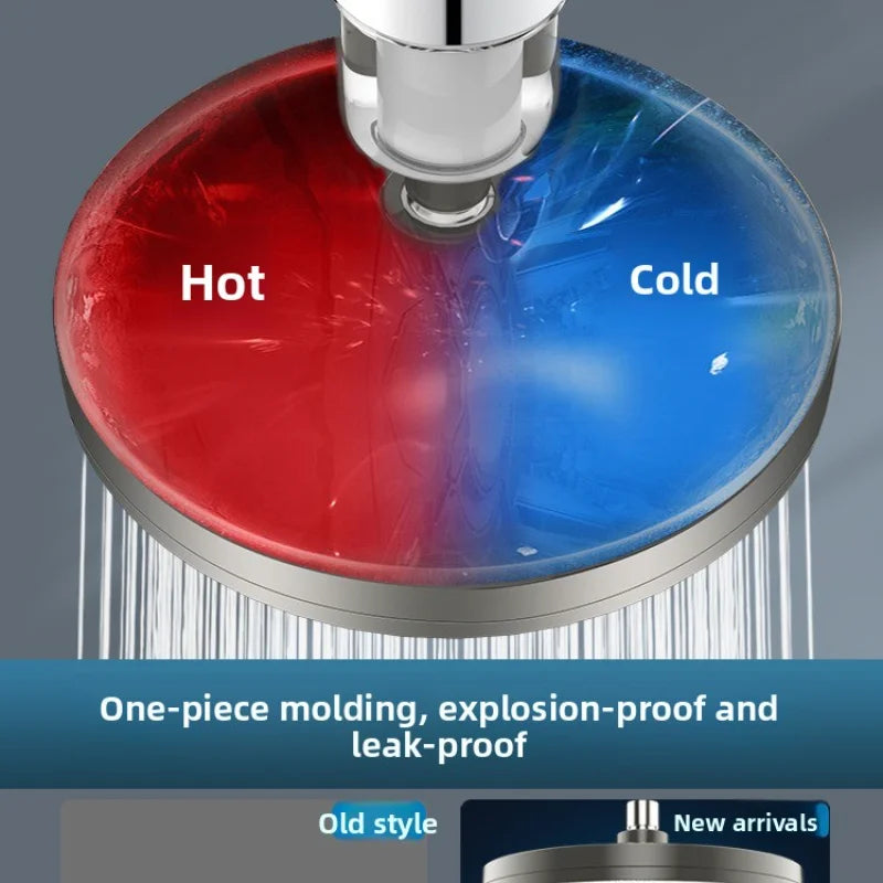 High-Pressure Rain Shower Head - Strong Spray Bathroom Showerhead with Enhanced Water Flow for Refreshing Home Experience