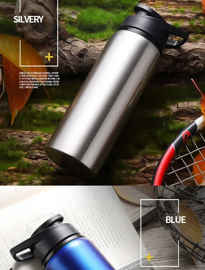 Portable Aluminium Water Bottle Bicycle Riding Drinking Water Bottle Outdoor Sport Travel Mug Metal Stainless Steel Bottle