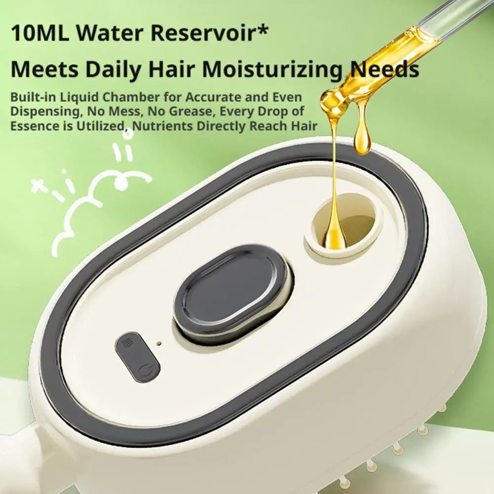 Electric Spray Hair Brush With Water Spray Air Cushions Steam Massage Comb Rechargeable Smoothing Styling Frizz Control Brush