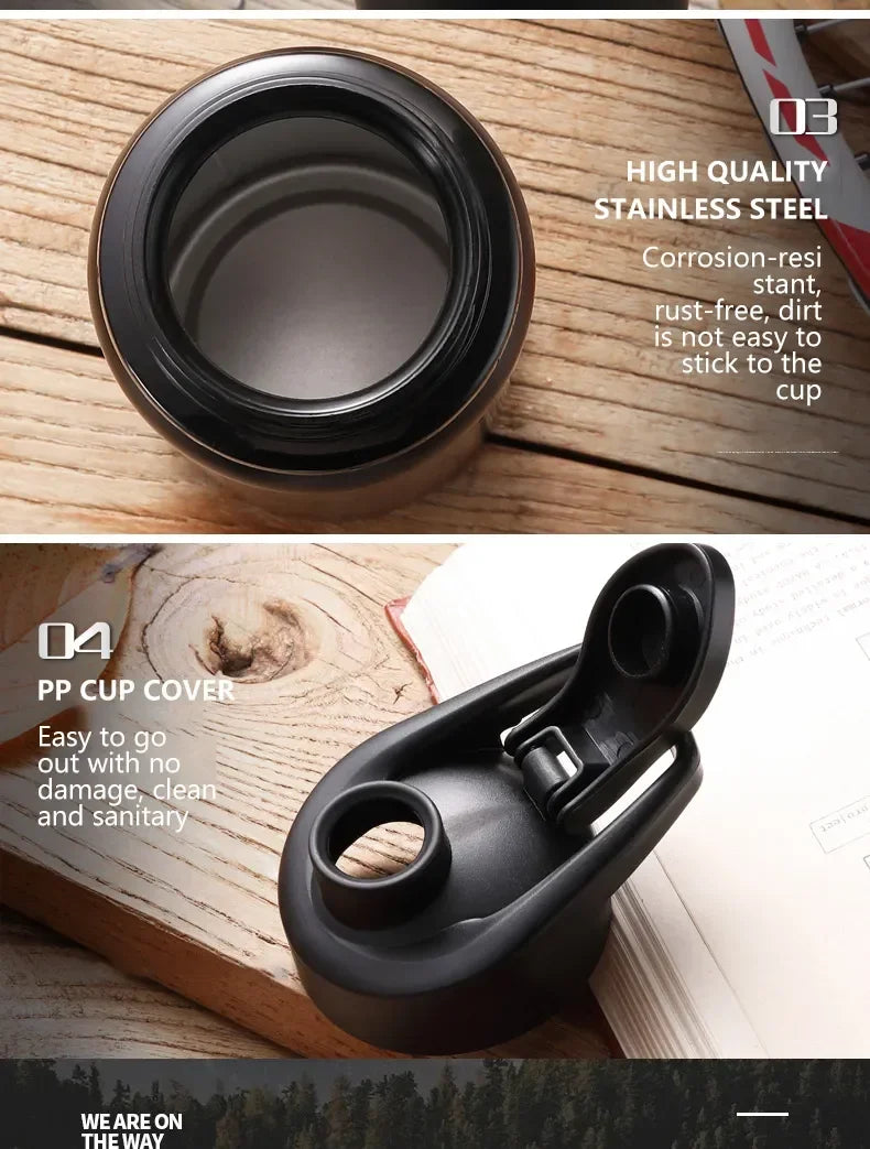 Portable Aluminium Water Bottle Bicycle Riding Drinking Water Bottle Outdoor Sport Travel Mug Metal Stainless Steel Bottle