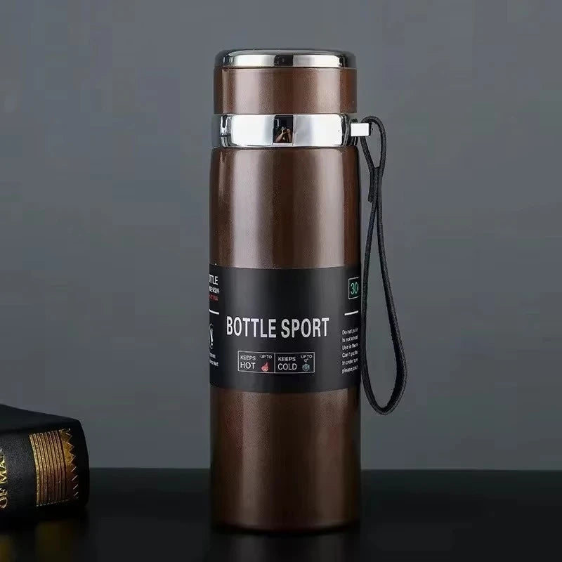1L Portable Stainless Steel Thermal Bottle - Vacuum Insulated Thermos Keep Cold and Hot, for Water, Tea & Coffee Home Office Use