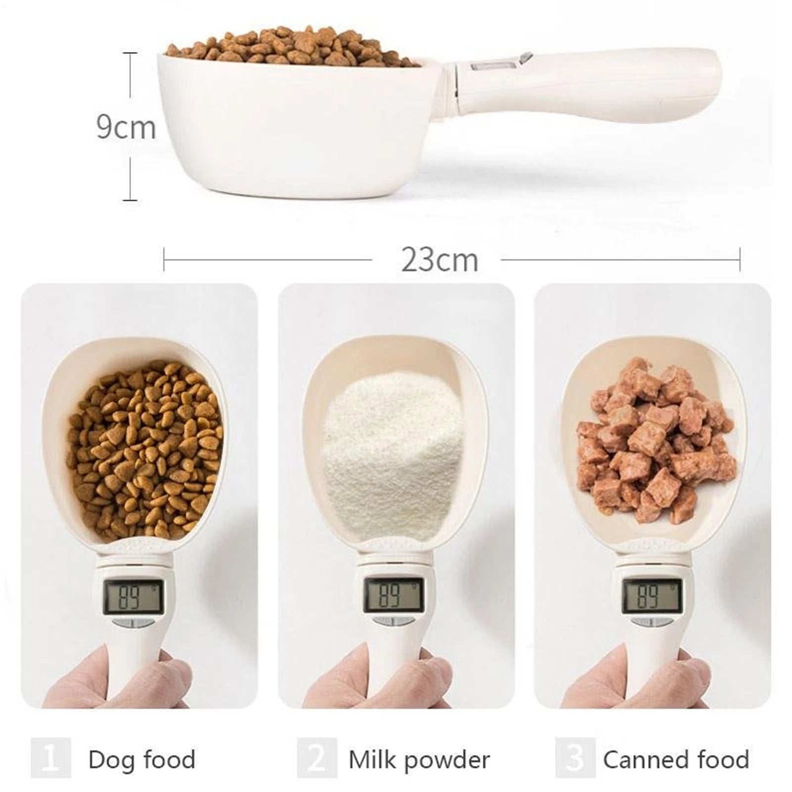 Digital Measuring Spoon Scale 800g/0.1g High Precision Scale Scoop for Weighing with Led Display Detachable Handle Cup Weighing
