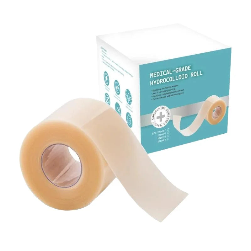 Hydrocolloid Bandage Roll; Waterproof Extra Thin Dressing for Exceptional Wound Care; Self Adhesive Scar Tape