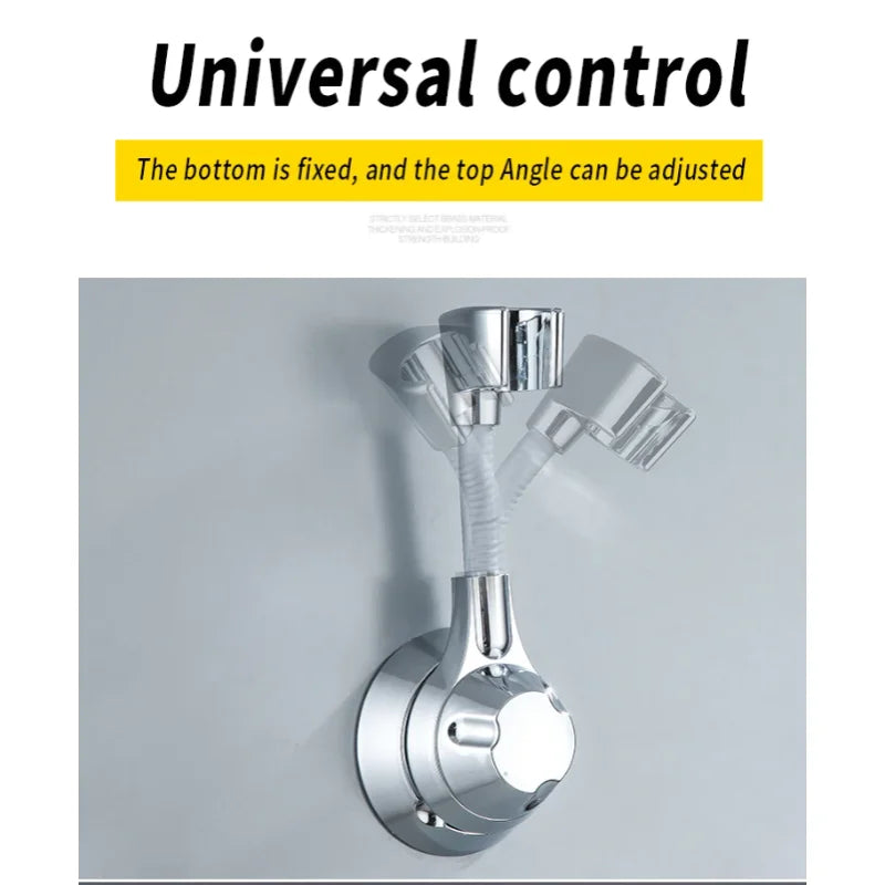 Adjustable Shower Head Holder Suction Cup Shower Holder Nozzle Handheld Holder Punch-Free Multi Angle Rotation Shower Bracket
