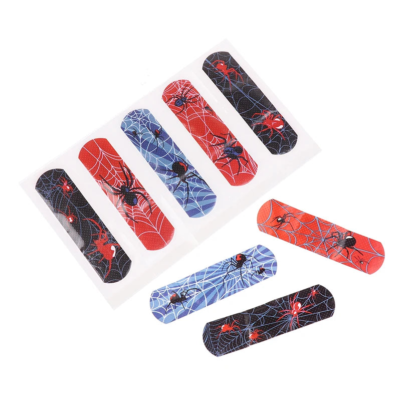 30pcs Cartoon Cute Spider Band Aid Wound Dressing Patch Plaster Skin Tape First Aid Disposable Breathable Adhesive Bandages