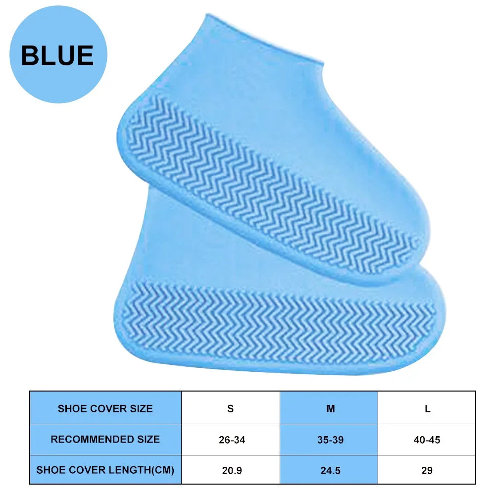 Waterproof Shoe Covers Silicone Anti-Slip Rain Boots Unisex Sneakers Protector for Outdoor Rainy Day Protectors Shoes Cover