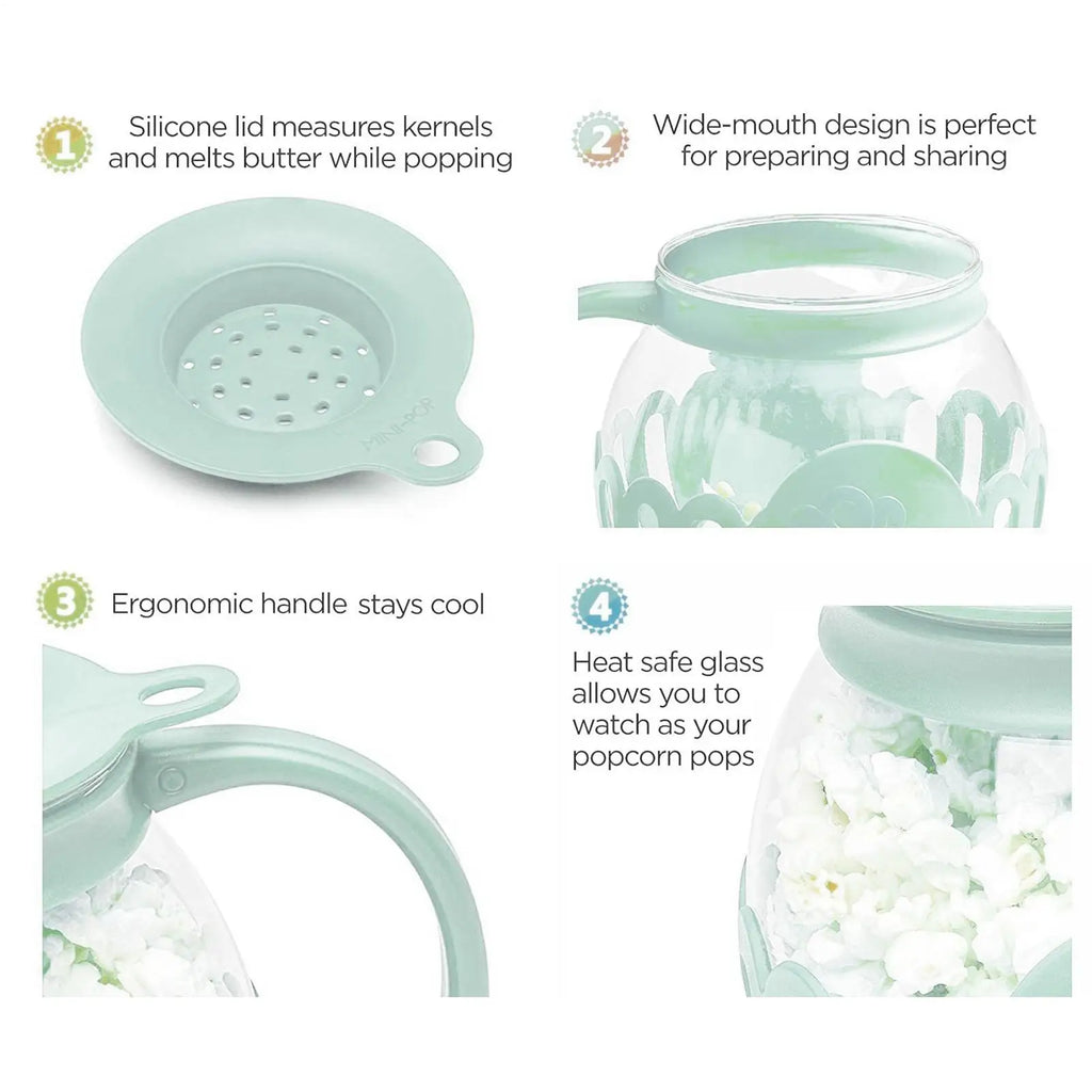 Microwave Popcorn Popper Popcorn Bucket Microwave Bowls Mini Machine Safe Borosilicate Glass Popcorn Maker