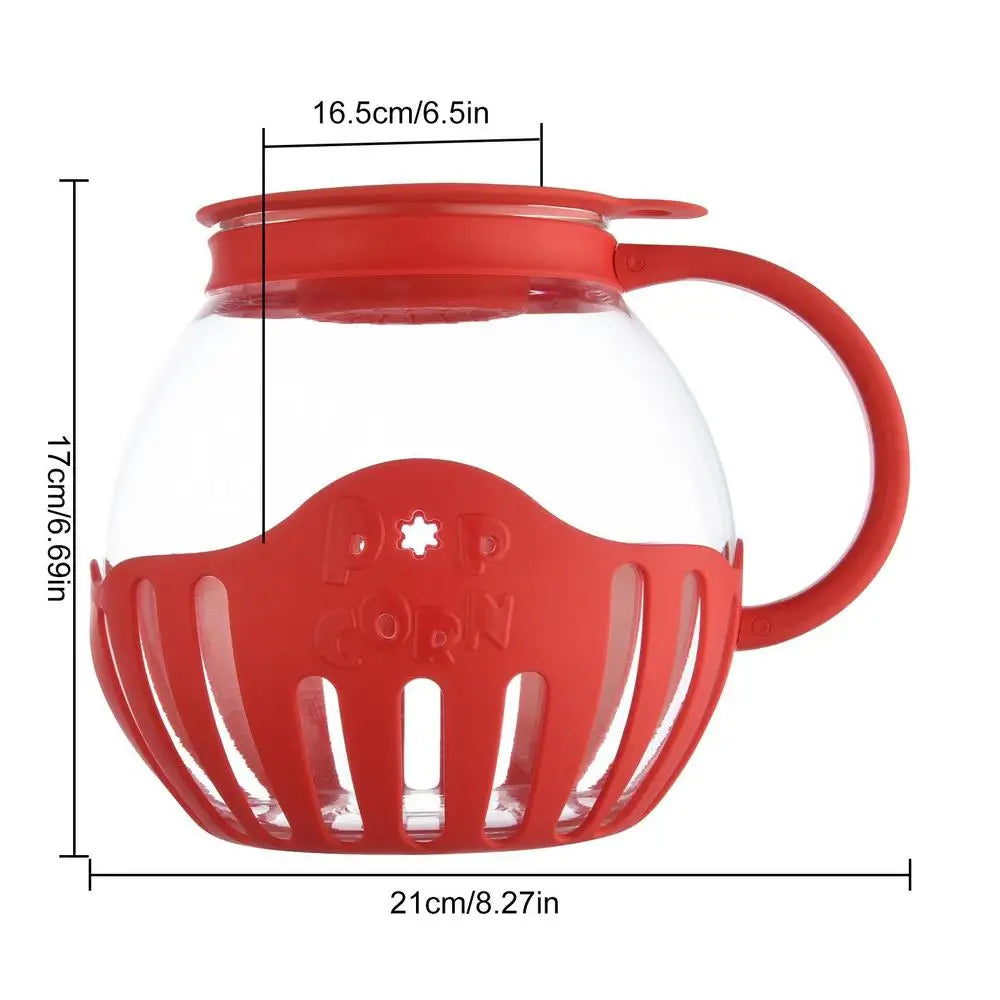 Microwave Popcorn Popper Popcorn Bucket Microwave Bowls Mini Machine Safe Borosilicate Glass Popcorn Maker