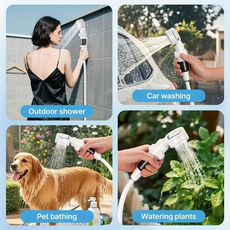 Portable Electric Shower Pump  2pcs Shower Head Sprayer USB Portable Pet Bath Shower Kit for Camping RV Travel  Watering Plants
