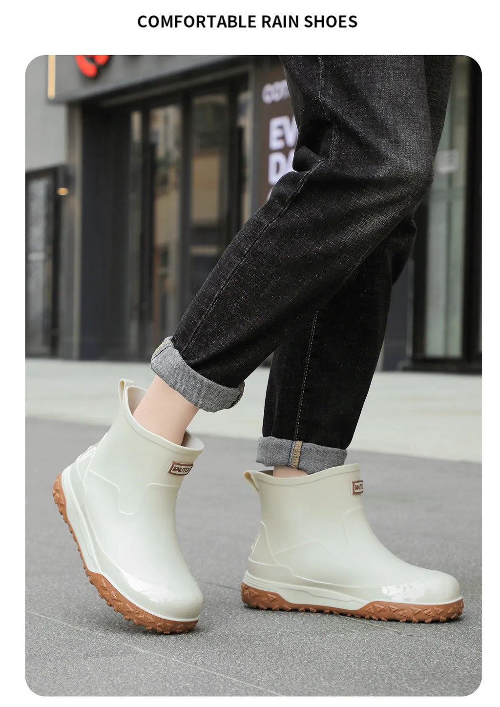 Fishing water shoes for men waterproof anti-slip  wear-resistant rain boots rain shoes, 2026 new style kitchen work rubber shoes
