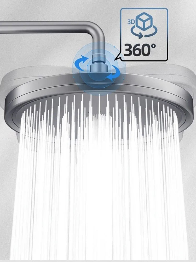 High-Pressure Rain Shower Head - Strong Spray Bathroom Showerhead with Enhanced Water Flow for Refreshing Home Experience
