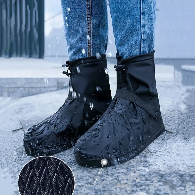 Waterproof Rain Shoes Cover Reusable Non-Slip Cycling Hiking Boot Covers Pants Shoes Protectors Rain Snow Wet Sand Boots Cover