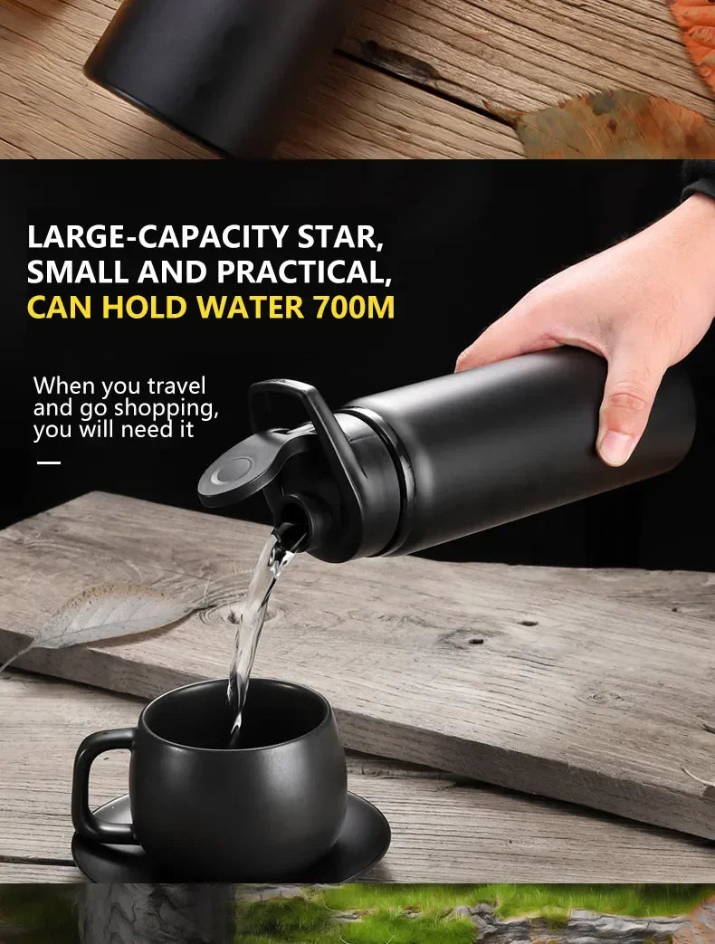 Portable Aluminium Water Bottle Bicycle Riding Drinking Water Bottle Outdoor Sport Travel Mug Metal Stainless Steel Bottle