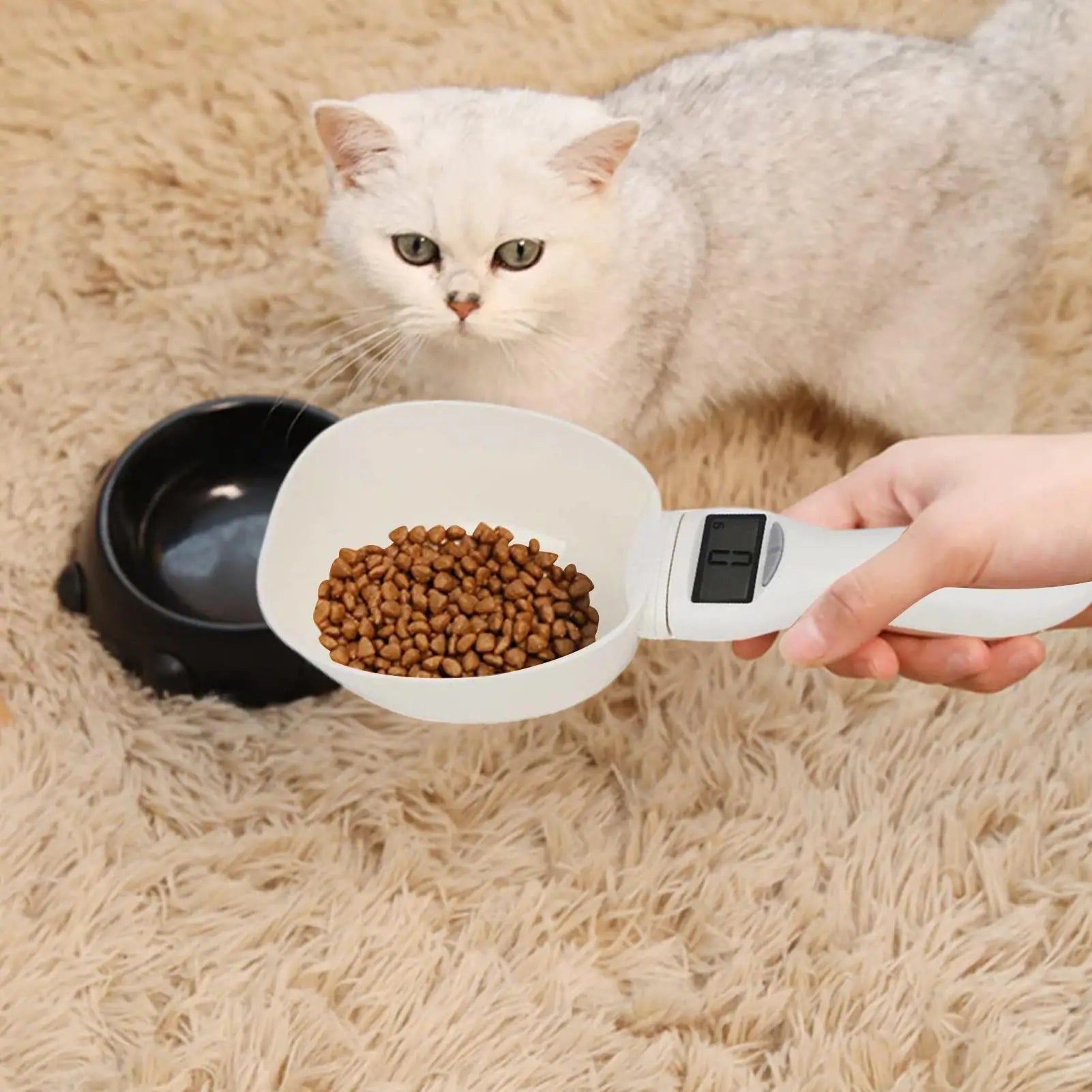 Digital Measuring Spoon Scale 800g/0.1g High Precision Scale Scoop for Weighing with Led Display Detachable Handle Cup Weighing