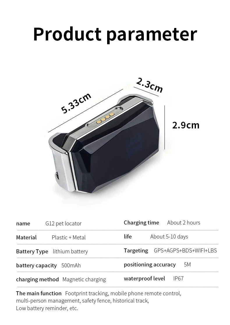 With Gps Tracker Pet Collar Waterproof Anti-Lost Dog Collar For Dogs Cats Outdoor Long Standby Footprint Tracking Locator Items