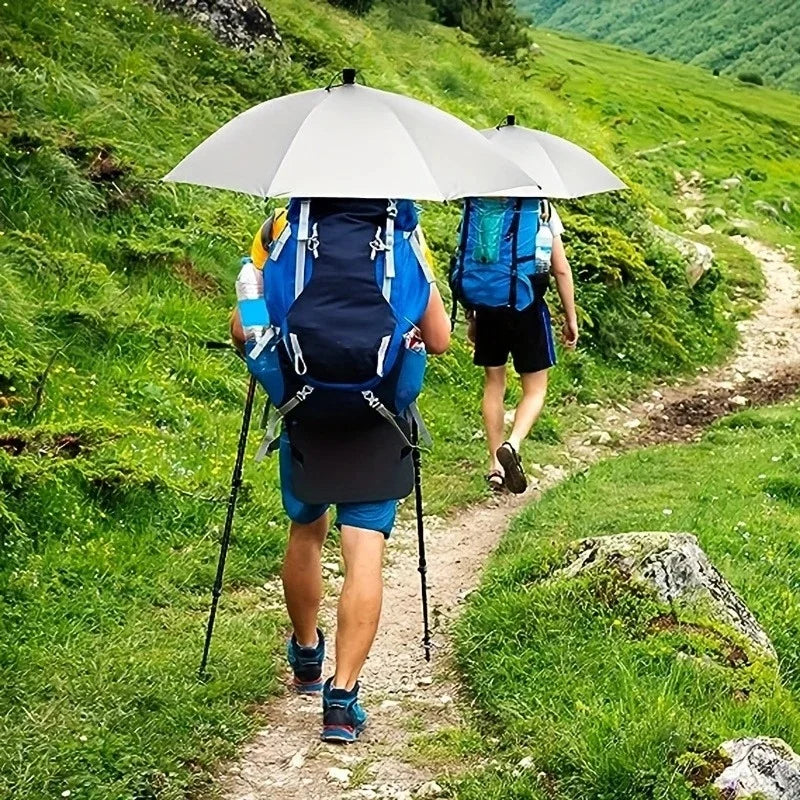 Fishing Umbrella Hat – Head - mounted Sunshade for Outdoors. Large, Foldable, All - Weather. Reinforced Windproof, Wide Canopy,