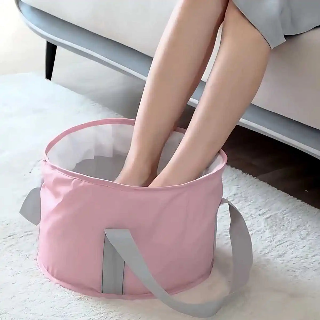 Portable Multi-Functional Folding Basin Foot Bath Basin Soaking Basin with Heat Retention Ideal for Home Use and Outdoor Travel