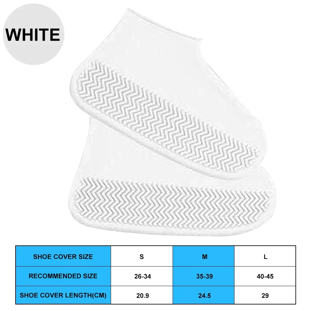 Waterproof Shoe Covers Silicone Anti-Slip Rain Boots Unisex Sneakers Protector for Outdoor Rainy Day Protectors Shoes Cover