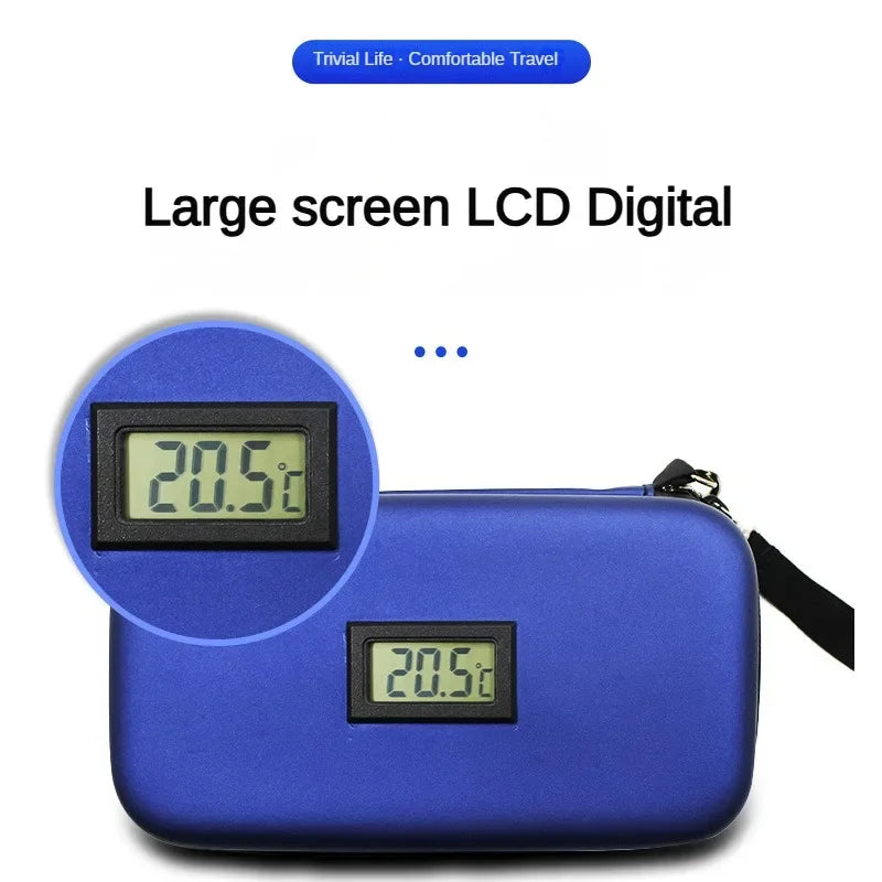 Insulin Cooler Travel Case Mini Insulin Cooler Bag Heat Insulation Temperature Display Medicine Diabetic Supplies Travel Case