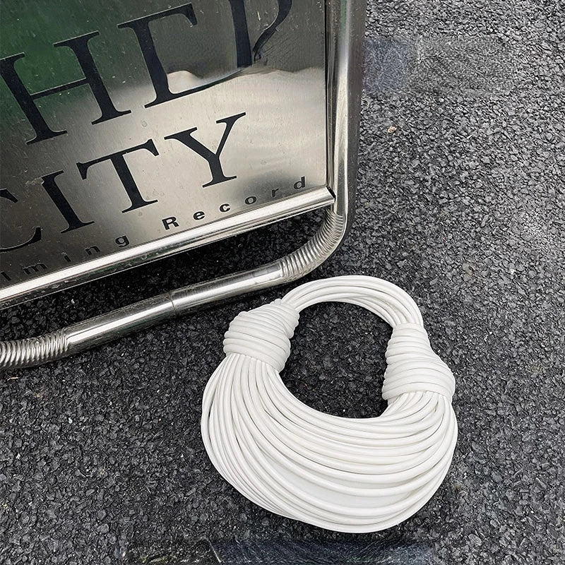Handbags for Women 2025 New in Gold Luxury Designer Brand Handwoven Noodle Bags Rope Knotted Pulled Hobo Silver Evening Clutch