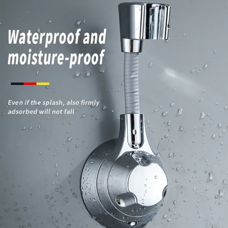 Adjustable Shower Head Holder Suction Cup Shower Holder Nozzle Handheld Holder Punch-Free Multi Angle Rotation Shower Bracket