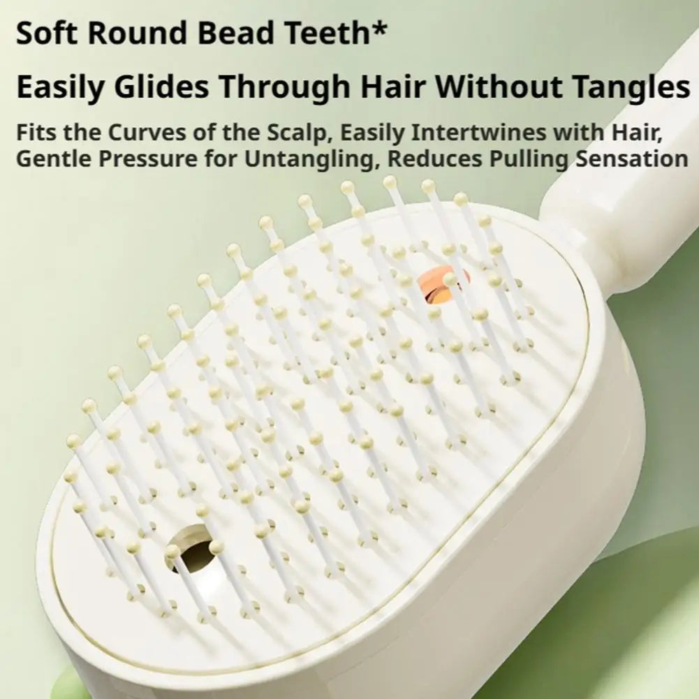 Electric Spray Hair Brush With Water Spray Air Cushions Steam Massage Comb Rechargeable Smoothing Styling Frizz Control Brush