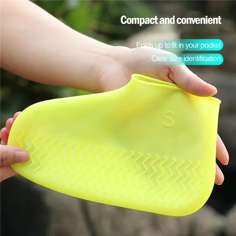Waterproof Shoe Covers Silicone Anti-Slip Rain Boots Unisex Sneakers Protector for Outdoor Rainy Day Protectors Shoes Cover