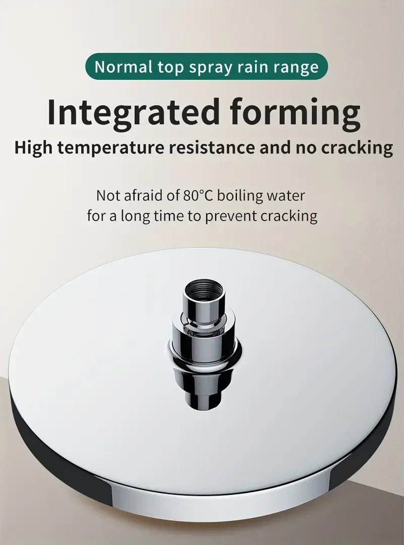 25cm Top Spray Large Water Volume Booster Shower Head Pressurized Single Head Home Bathroom Shower Head