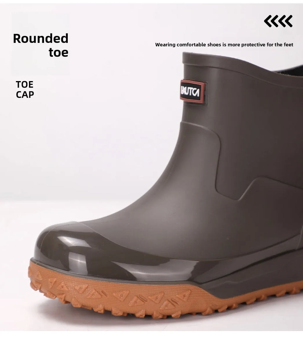 Fishing water shoes for men waterproof anti-slip  wear-resistant rain boots rain shoes, 2026 new style kitchen work rubber shoes