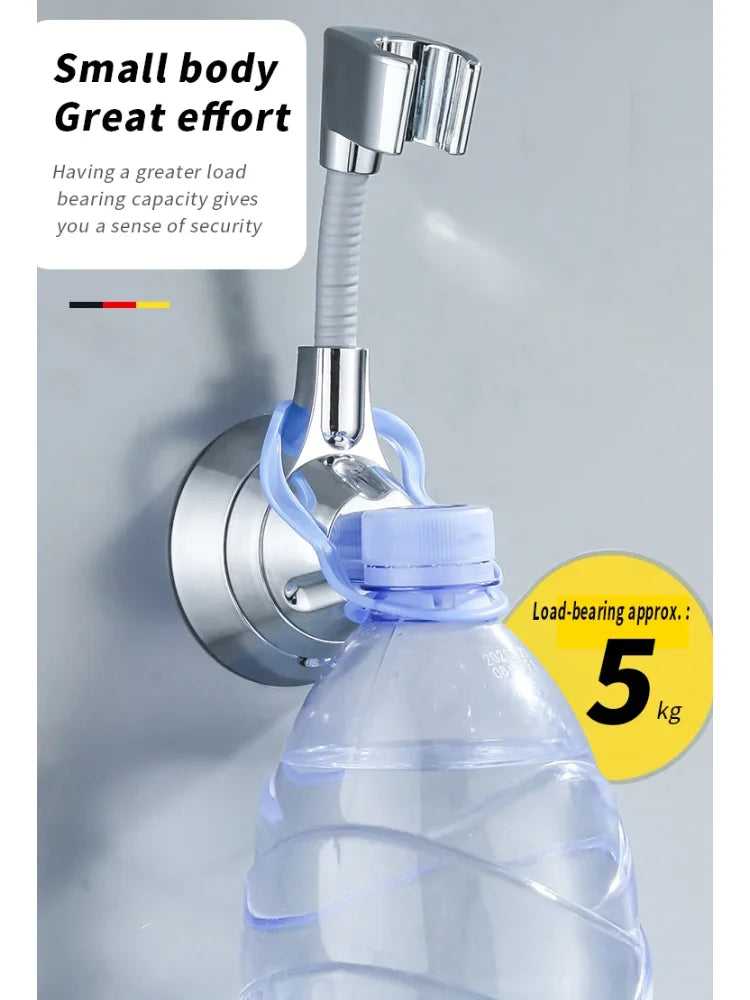 Adjustable Shower Head Holder Suction Cup Shower Holder Nozzle Handheld Holder Punch-Free Multi Angle Rotation Shower Bracket