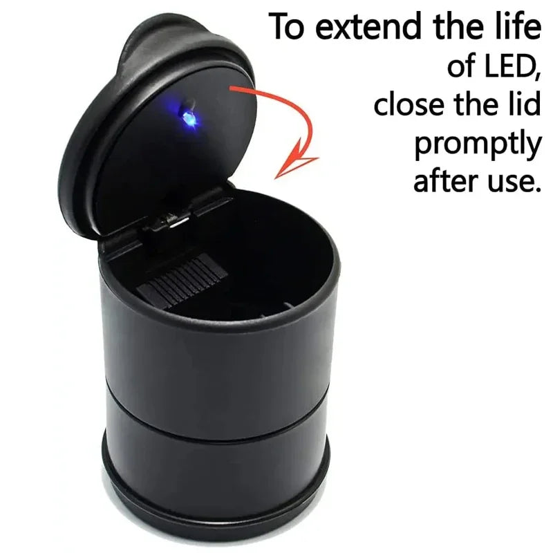 Universal Car LED Ashtray Garbage Coin Storage Cup Container Cigar Ashtray Holder Auto Interior Accessories Car LED Ashtray
