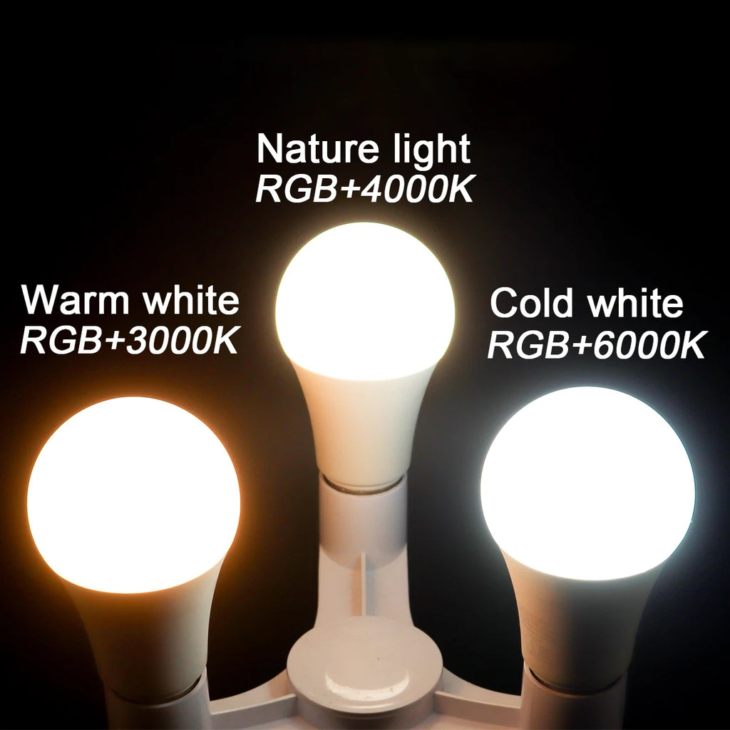 1-10PCS Smart RGBW LED Bulb Spotlight E27 E14 B22 GU10 with Infrared Remote Control Suitable for Colorful Home Lighting
