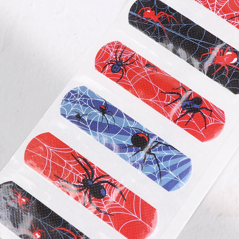 30pcs Cartoon Cute Spider Band Aid Wound Dressing Patch Plaster Skin Tape First Aid Disposable Breathable Adhesive Bandages