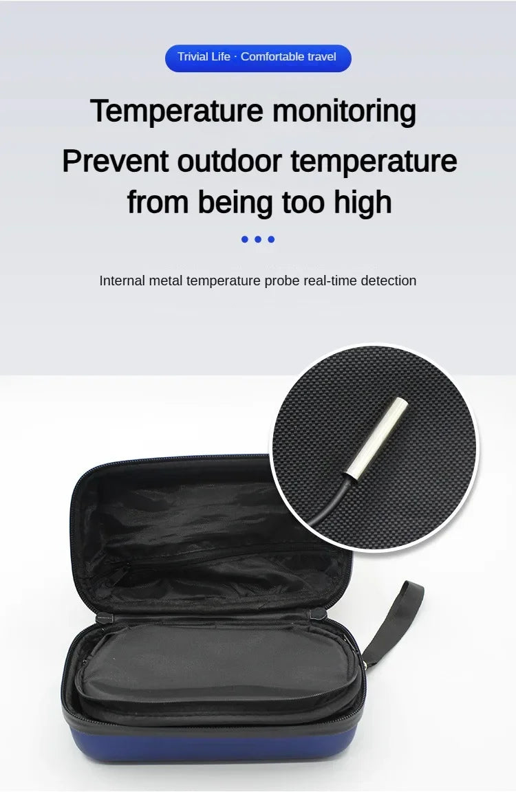 Insulin Cooler Travel Case Mini Insulin Cooler Bag Heat Insulation Temperature Display Medicine Diabetic Supplies Travel Case