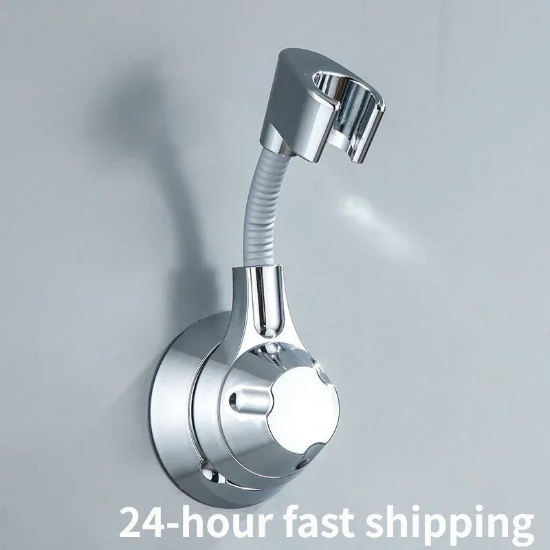 Adjustable Shower Head Holder Suction Cup Shower Holder Nozzle Handheld Holder Punch-Free Multi Angle Rotation Shower Bracket