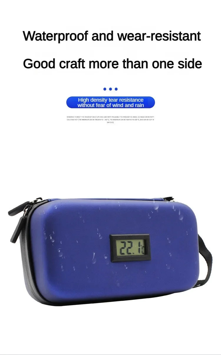 Insulin Cooler Travel Case Mini Insulin Cooler Bag Heat Insulation Temperature Display Medicine Diabetic Supplies Travel Case
