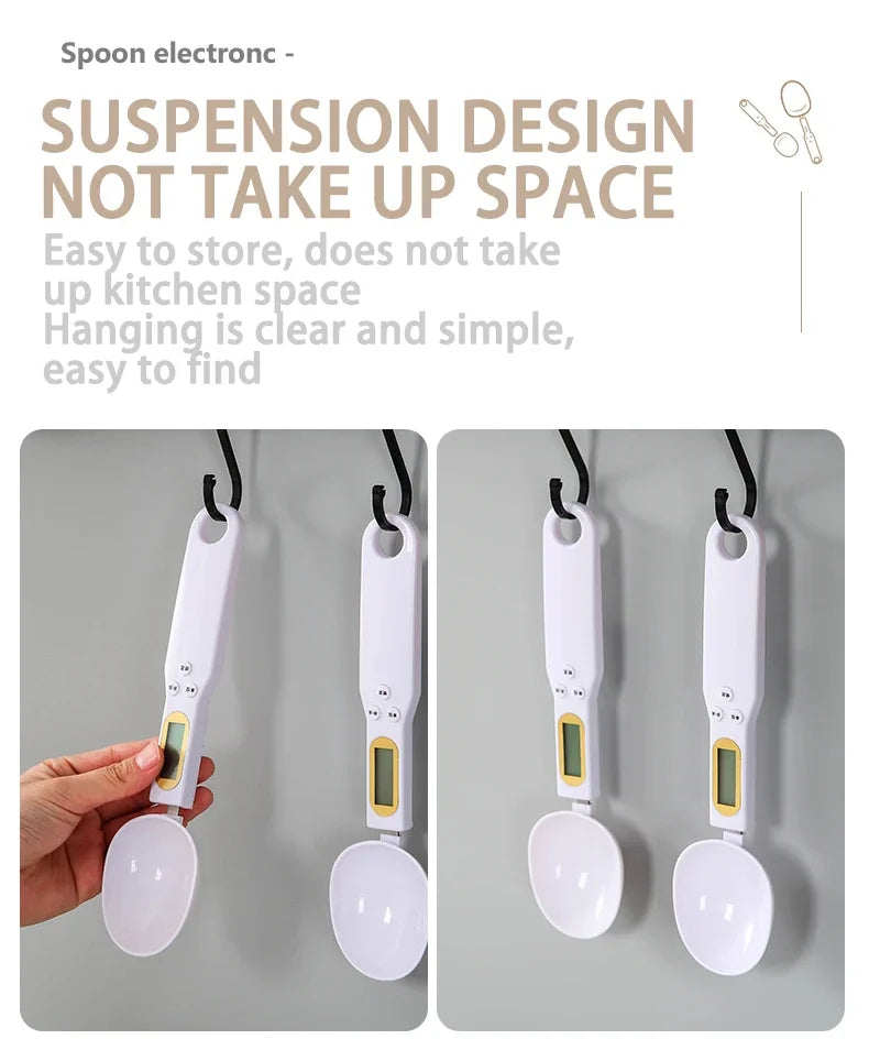 500g/0.1g Scale Weighing Spoon Kitchen Electronic Scale LCD Display Digital Weight Measuring Spoon Digital Spoon Scale Tool