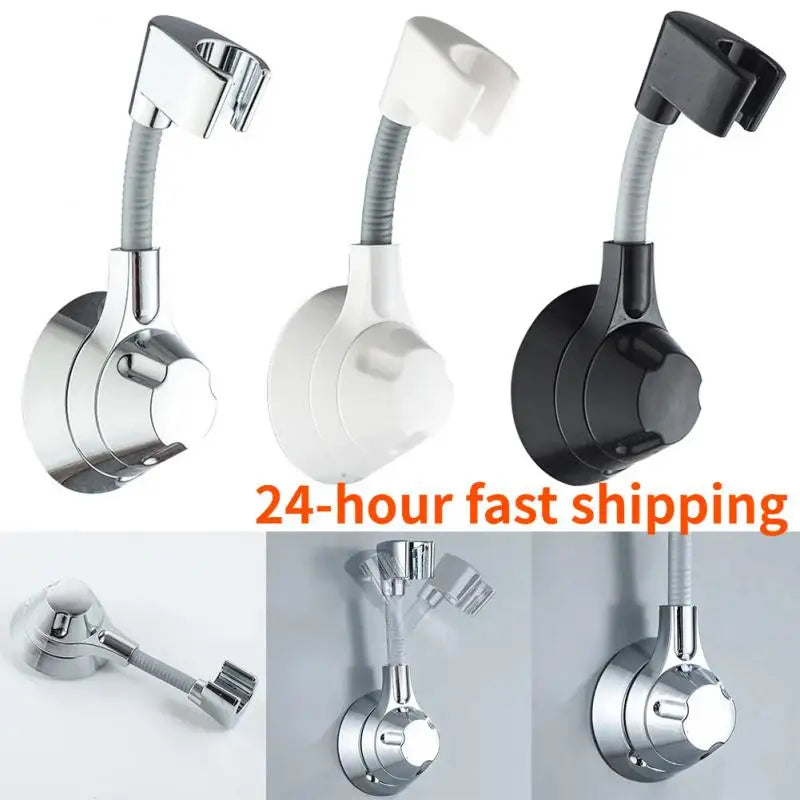 Adjustable Shower Head Holder Suction Cup Shower Holder Nozzle Handheld Holder Punch-Free Multi Angle Rotation Shower Bracket