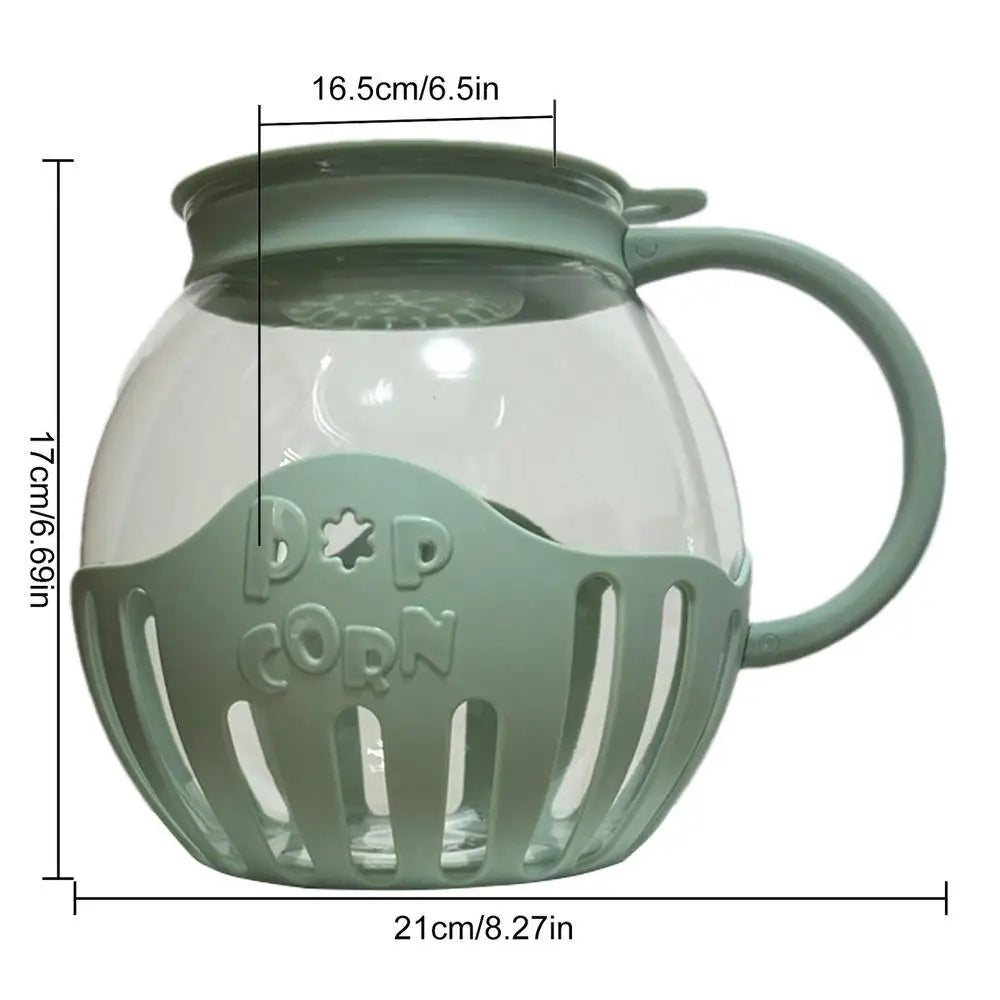 Microwave Popcorn Popper Popcorn Bucket Microwave Bowls Mini Machine Safe Borosilicate Glass Popcorn Maker