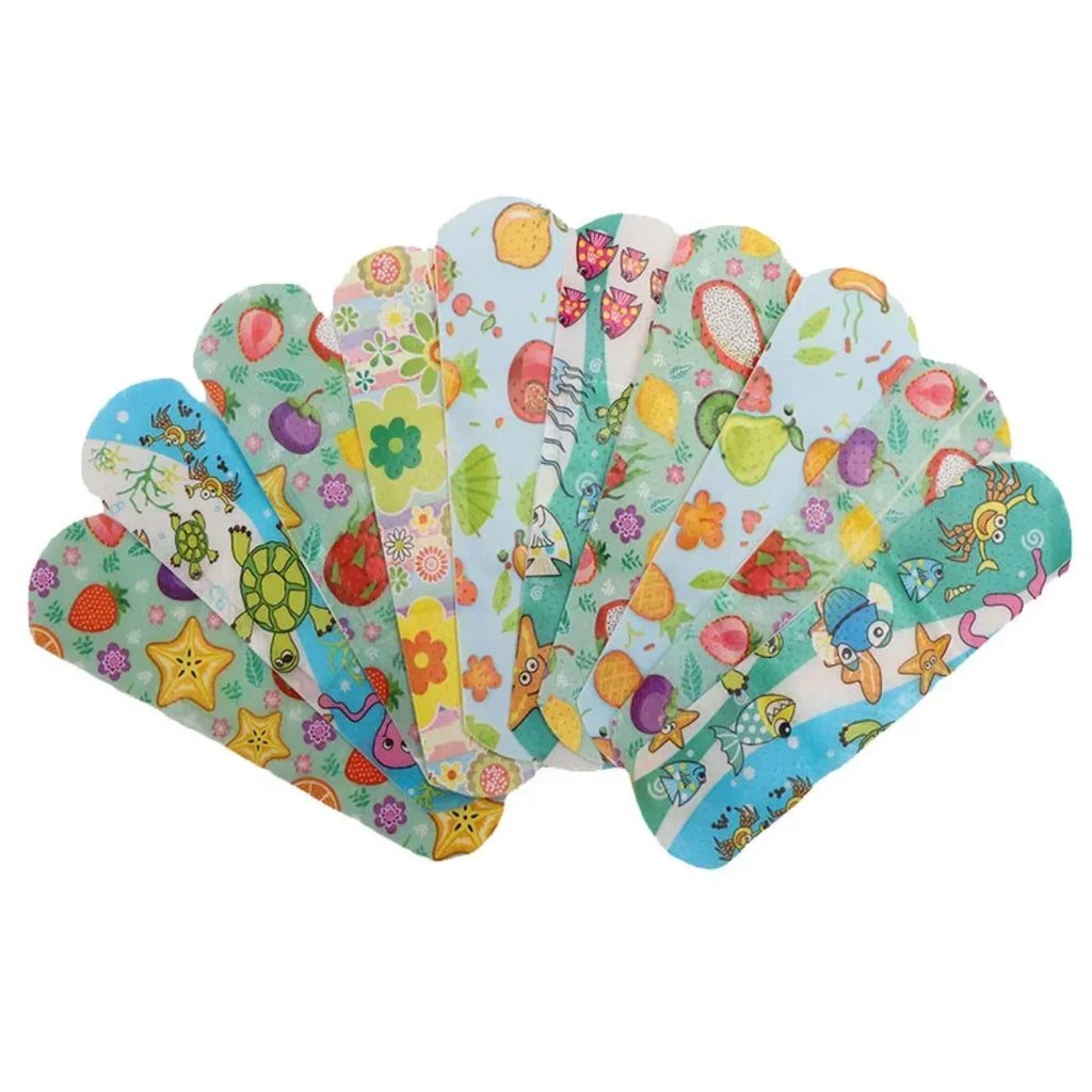 Bandages Bulk Cute Cartoon Bandages Flexible Adhesive 100Pcs Kids Kids  Strips Medical Waterproof Breathable for Children